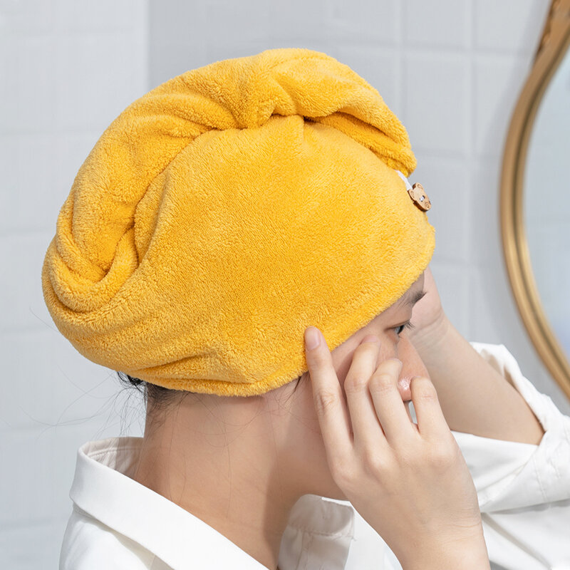 Полотенце для волос из микрофибры, первоклассная шапка для сушки волос с защитой от спутанных волос для женщин и мужчин, очень впитывающая шапочка для ванны
