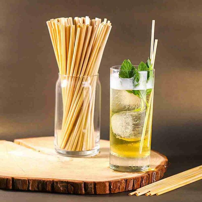 100pcs 20cm Disposable Wheat Straw Eco-friendly Natural Bar Straws Drinking Environmentally Wheat Portable Straws Accessory N2w1