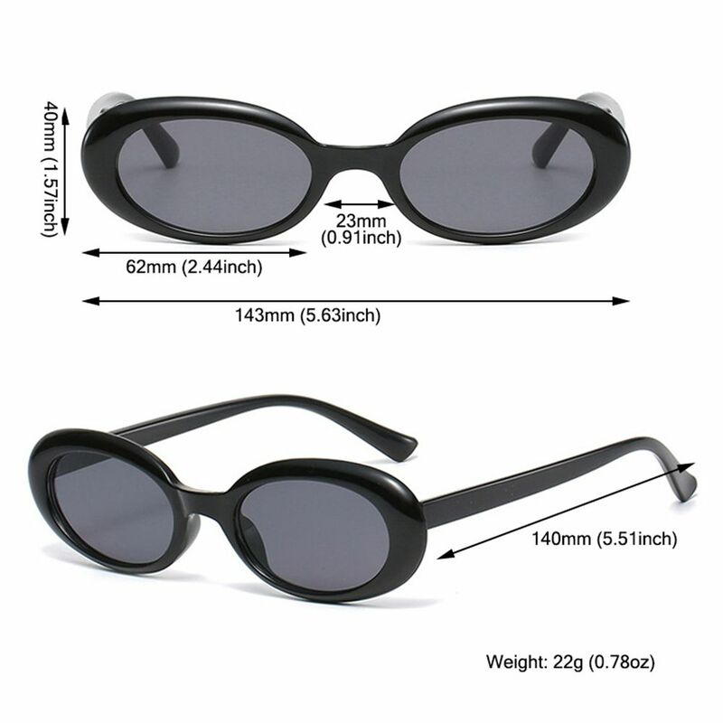 Mode Brillen Uv400 Streetwear Retro Ovale Zonnebril Kleine Montuur Zonnebril Dames Zonnebril