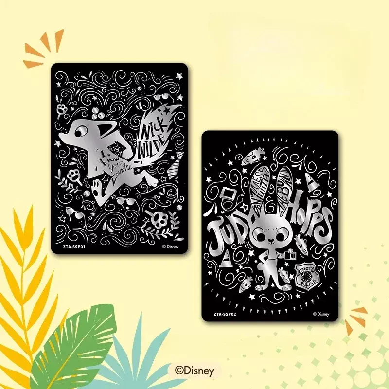 Card Fun Disney Card Zootopia Cards Collection  Anime Peripherals Characters Judy Nick  Cards Box Paper Hobby Gifts Toys
