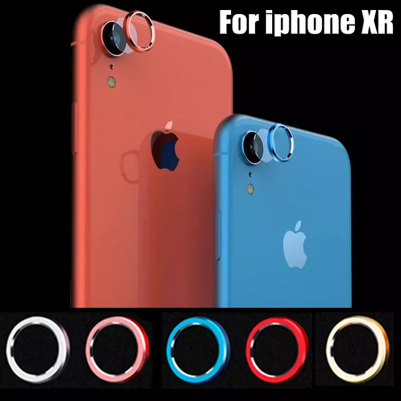 Camera Lens Metal Protector Ring for IPhone XR Back Camera Protective Film Ultra Thin Alloy Ring Cover Phone Accessories