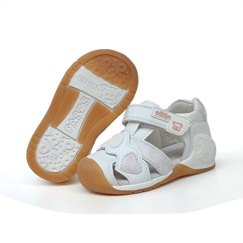 New Girls' Comfortable Sandals with Baotou, Arch Support, Back Bond Reinforcement, Healthy Shoes with Genuine Leather Inner Lini