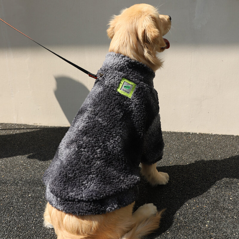 Hoanut 3XL-7XL Pakaian Anjing Besar Tebal Musim Dingin Jaket Wol Domba untuk Anjing Ukuran Sedang Besar Mantel Tahan Angin Aksesori Hewan Peliharaan
