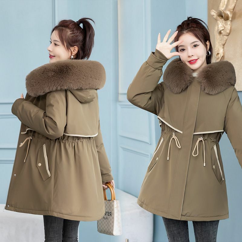 Abrigos de longitud media para mujer, chaquetas de otoño e invierno, Parka coreana, 2023, 2023