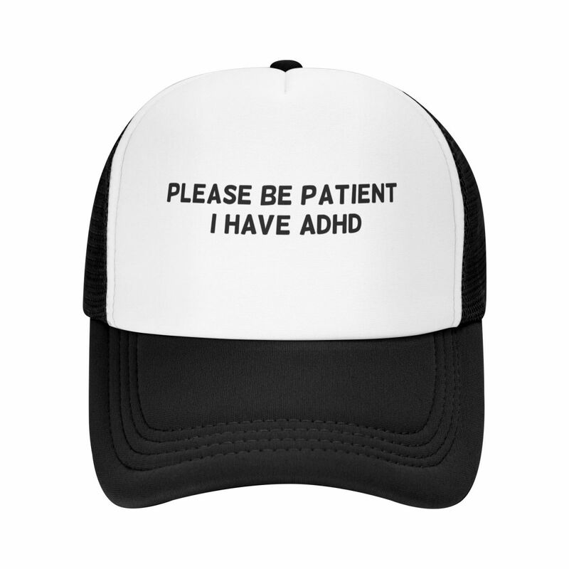 กรุณาอดทนผมมี ADHD หมวกเบสบอลหมวกกอล์ฟหมวกดีไซน์เนอร์ชายหมวกกอล์ฟหมวกบังแดดผู้ชายผู้หญิง