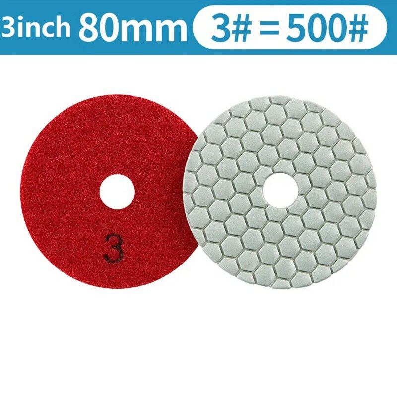Durable Cutting Disc Grinding Wheel 3inch 50-3000 Grits Dry Polishing Wheel Polishing Pads For Marble Granite Glass
