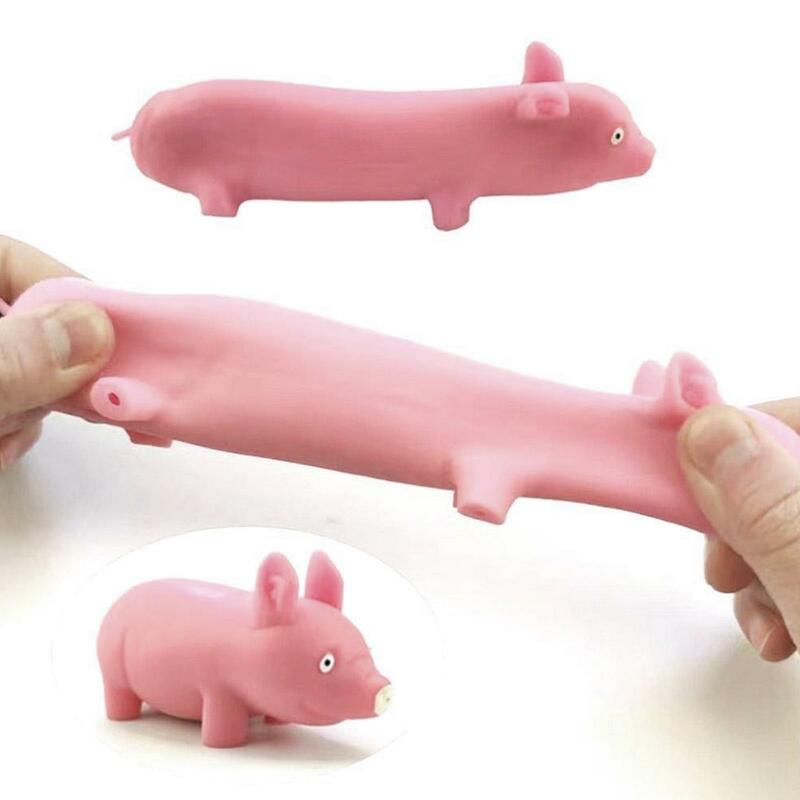 Lala Pink Pig descompresión creativa Lala Pig Petting Dog Pinching Pig descompresión Vent To Creative Gift For Friends S1Q1