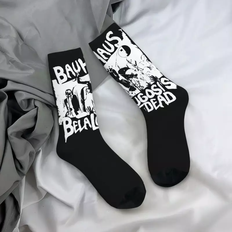 Autumn Winter Retro Men's Women's Bauhaus Bela Lugosi's Dead Sweat Absorbing Socks Breathable Basketball Socks