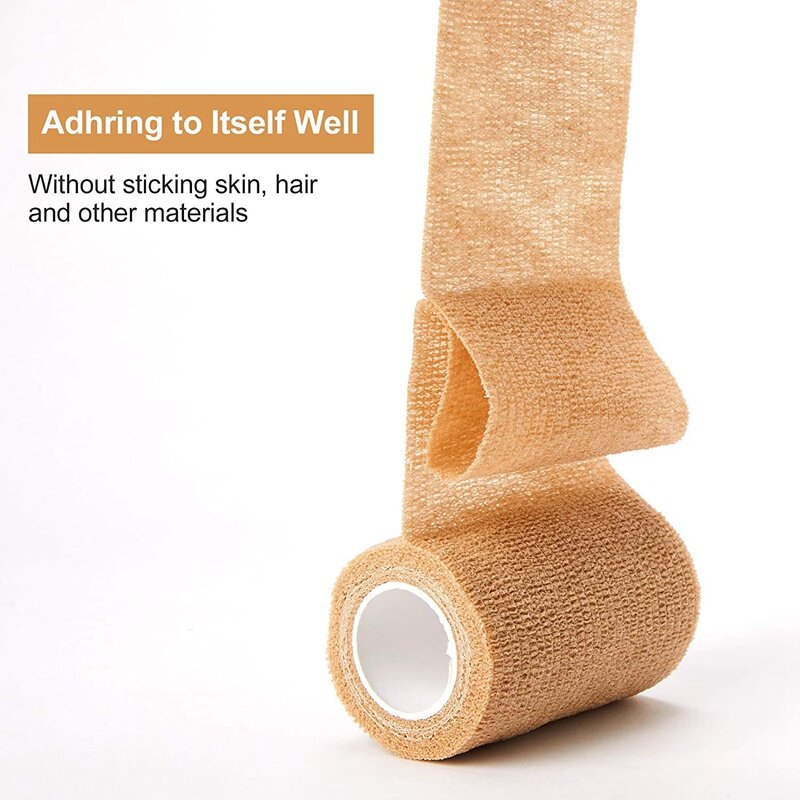 Kohäsive Bandage selbst klebende Wickel 3 Zoll x 5 Meter für Stretch sportliche Knöchel verstauchungen Schwellungen Sport Mensch und Tier