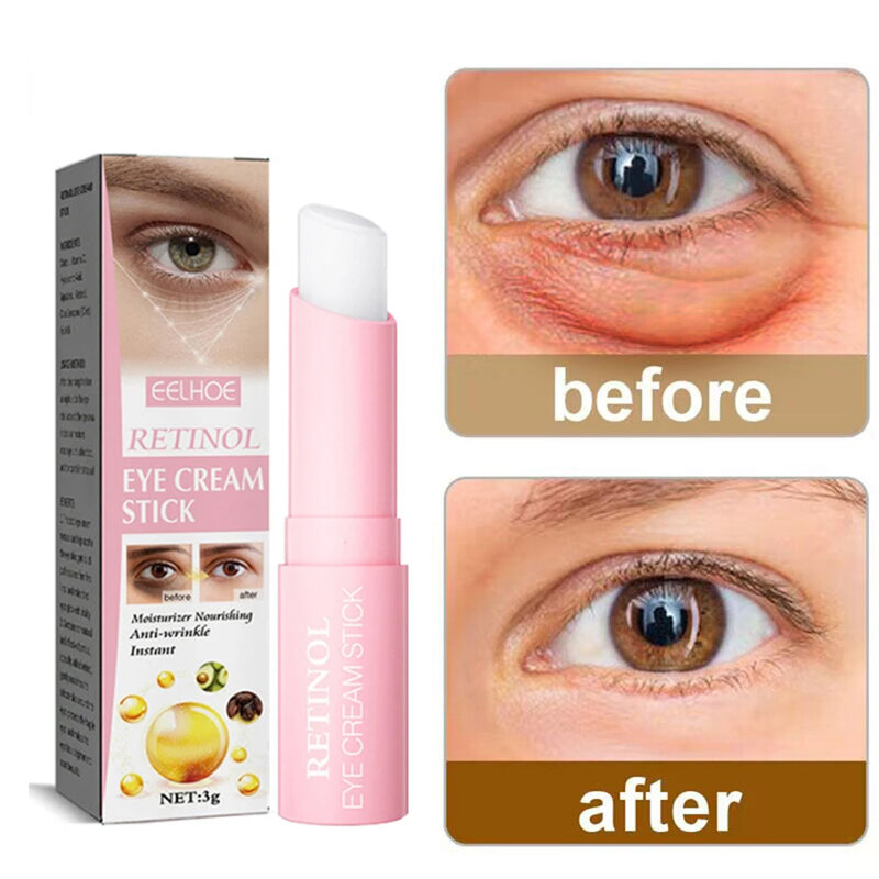 Retinol Instant Eye Cream, Removendo Rugas Olhos, Círculos escuros, Removedor de Sacos, Bastão Hidratante, Beleza, Saúde, Cosméticos Coréia