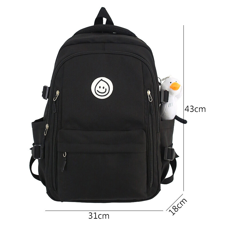 Large Female Cute College Backpack Girl Travel Book Backpack Nylon Fashion Ladies Leisure Bag Women Laptop Men School Bags