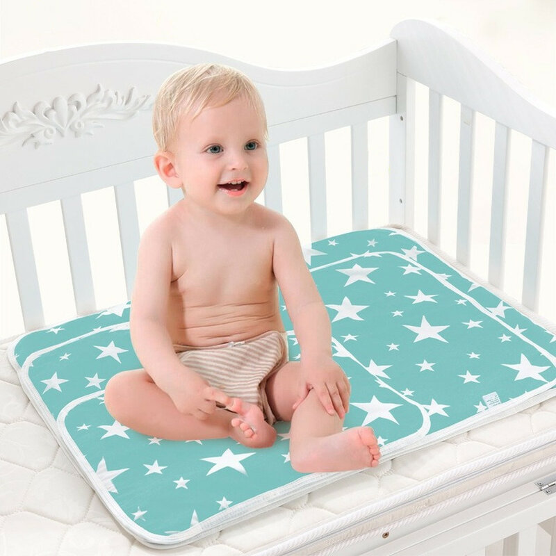 50*70cm Baby Diaper Changing Mat Portable Foldable Washable Waterproof Mattress Travel Pad Floor Mats Cushion Reusable Pad Cover