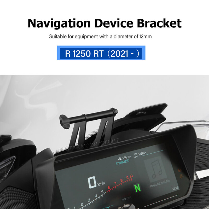 Braket navigasi motor, untuk BMW R 1250 RT R1250RT 2021 2022 2023-braket dudukan GPS perangkat pembawa ponsel pintar pemegang adaptor