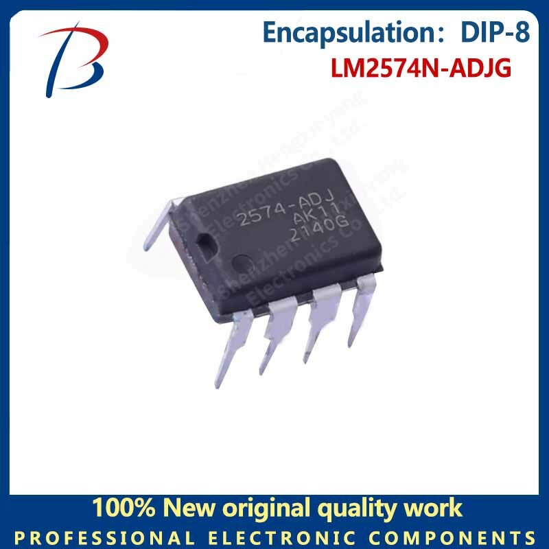Chip de potencia de 5 piezas LM2574N-5G, paquete reductor DIP-8