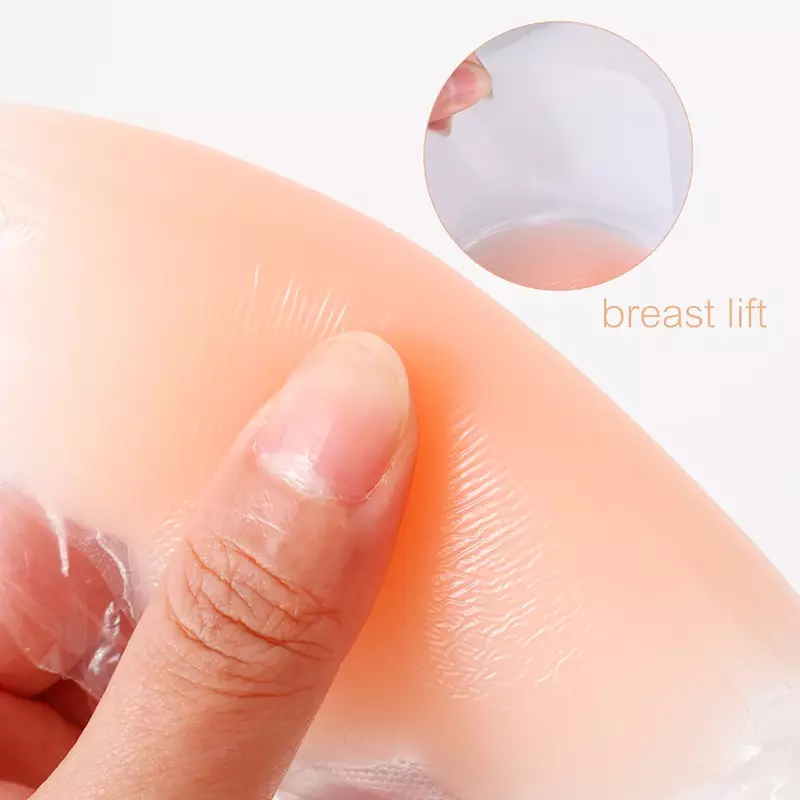 Sujetador adhesivo Invisible de silicona para mujer, cobertura de pezón, pegatina de realce de pecho, pétalos de pecho, reutilizable, sin tirantes, 1 par
