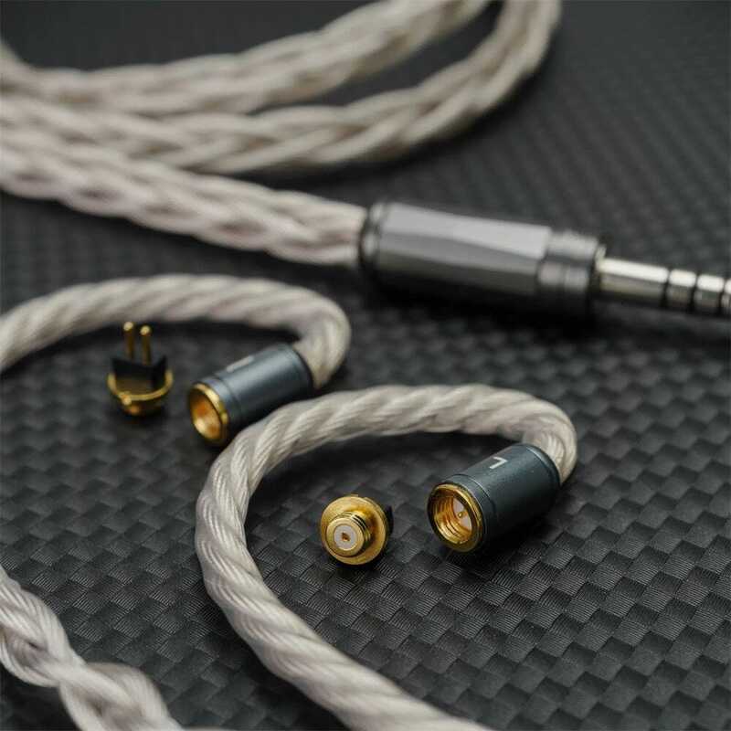 Cable de auriculares con efecto de Audio serie CADMUS 4/8, Conector de oreja, A2DC,IPX, Litz, cobre plateado, UP-OCC