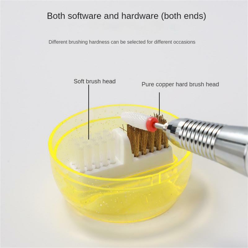 1 ~ 10 Stück Maniküre-Werkzeuge transparent abs langlebiges Material einfach zu bedienen effiziente Reinigung leicht zu reinigen Nagellack Schleif kopf