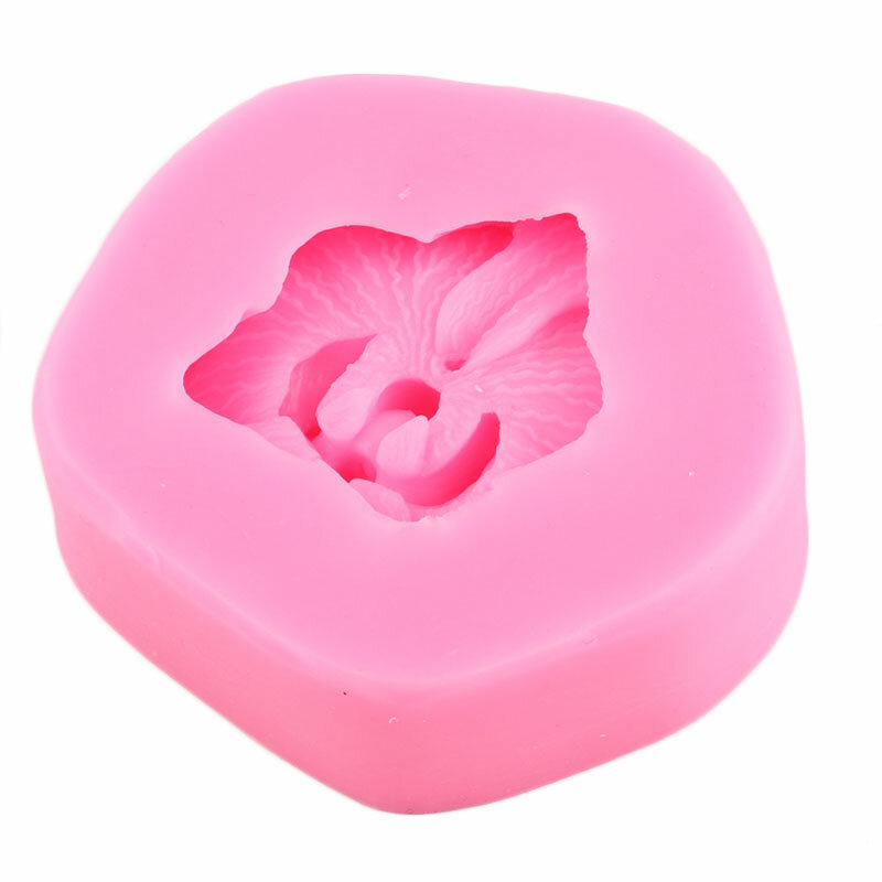3D Simulation Orchid Silicone Mold Rose Flower Fondant Mold Phalaenopsis Candle Soap Candy Chocolate Cake Decoration Baking Tool