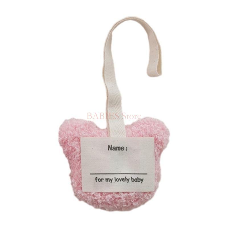 C9GB Niedlicher Bären-Spielzeugtaschen-Anhänger, personalisierte Namensschilder, Schlüsselanhänger für Kinderrucksäcke