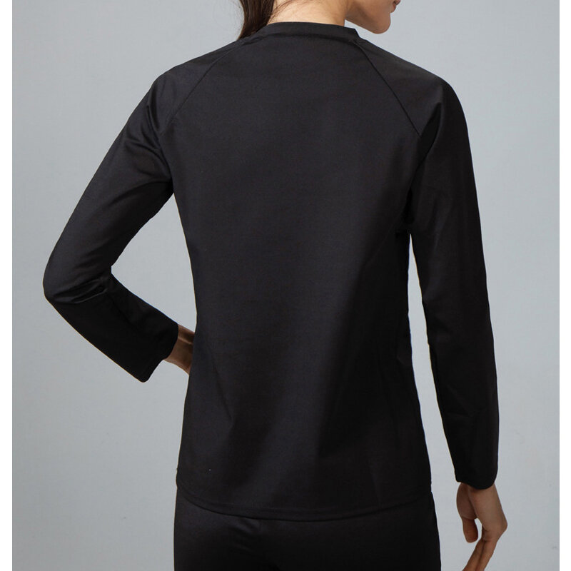 (S-5XL) сауна для похудения рубашка с длинным рукавом для бега йоги фитнеса куртка от пота корректор фигуры женские топы для талии Спортивное Корректирующее белье