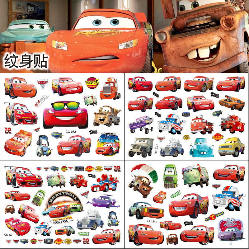 1Pcs Disney Cartoon Anime Cars Boys Child Temporary Tattoo Body Art Tattoo Stickers Cosplay Party Toys For Kids Gifts