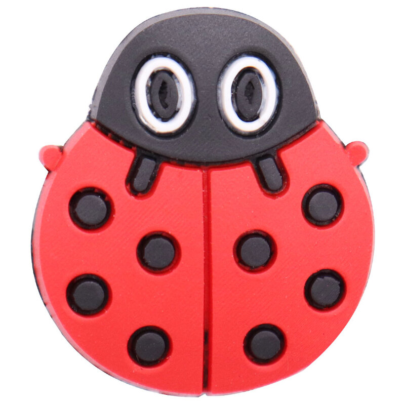 Good Quality 1pcs PVC Shoe Charms Flower strawberry ladybug Bee Accessories Kids Shoes Ornaments Fit Kids DIY Party Gift