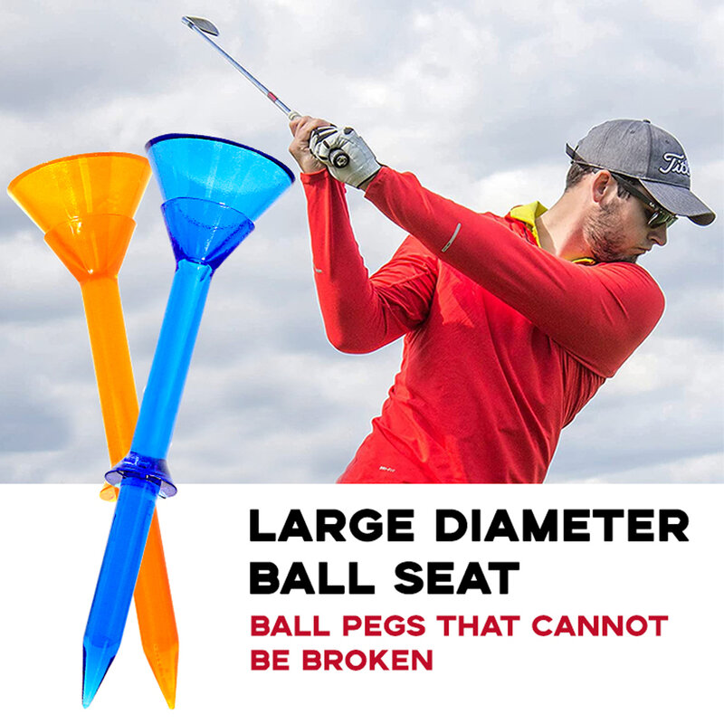 Camisetas de Golf de plástico para practicar Golf, accesorio irrompible de 30 piezas, de 1/4 pulgadas, de 83mm, Reduce la fricción