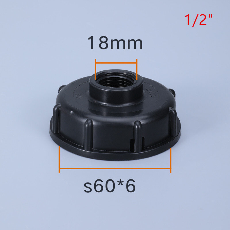 IBC Water Tank Valve Adapter, Rosca S60X6 para 1/2 "3/4" 1 ", Substituição da válvula, Conector da tampa do adaptador