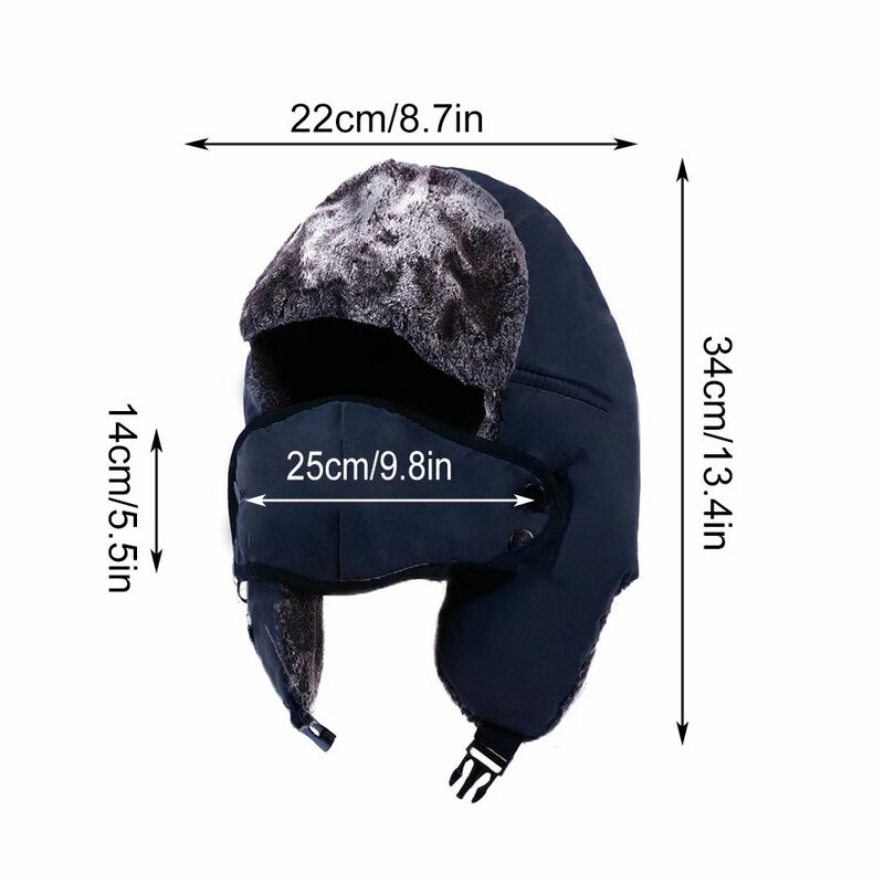 Зимняя Маска для лица на открытом воздухе, искусственная Толстая теплая зимняя шапка