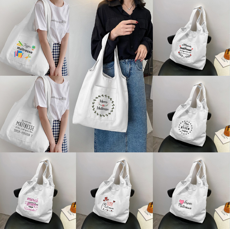 Sacs à main pour femmes, sac de Shopping en toile, sacs à bandoulière Harajuku