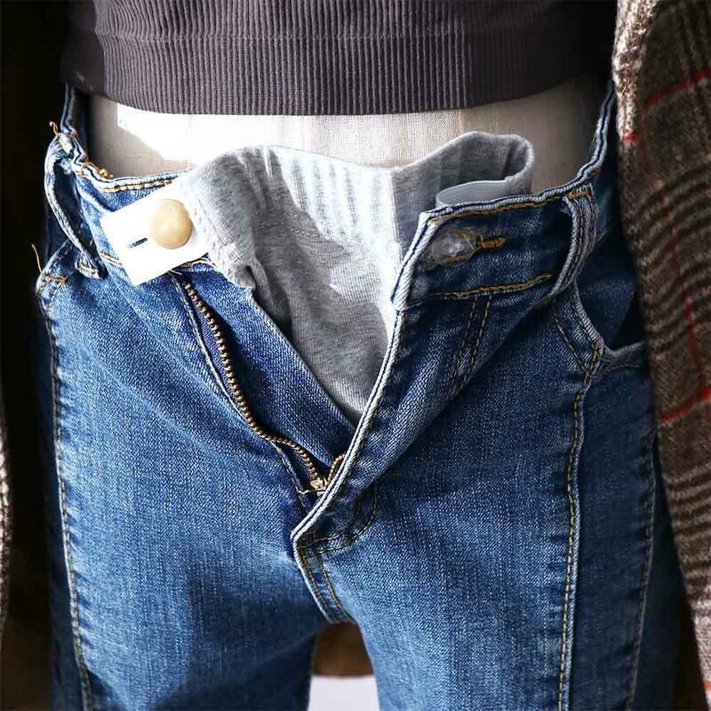 Cinturón extensor de cintura para embarazo, tela extensible para pantalones de maternidad