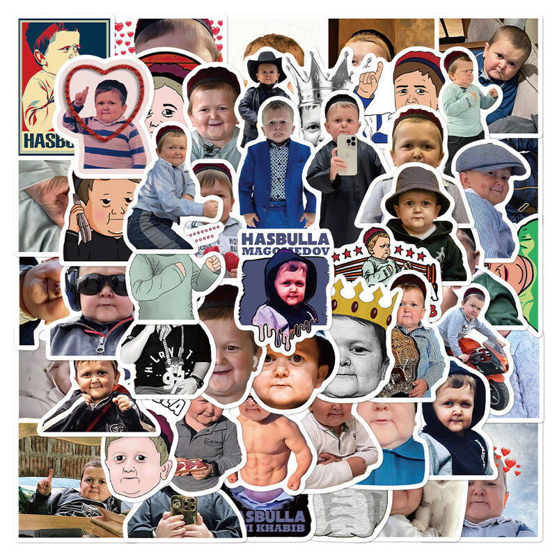 10/30/50pcs celebrità Online Hasbulla Meme Stickers Funny Cartoon decalcomanie giocattoli fai da te telefono Laptop moto Sticker decorazioni