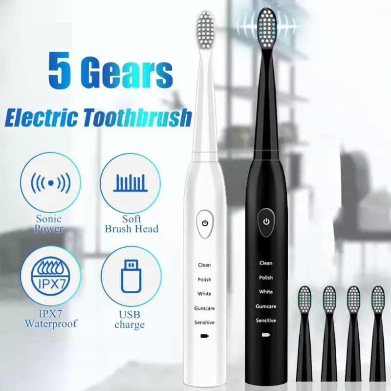 Escova de dentes elétrica Soft Brush Heads, sensível substituição bocal para JAVEMAY J110 J209, 8pcs