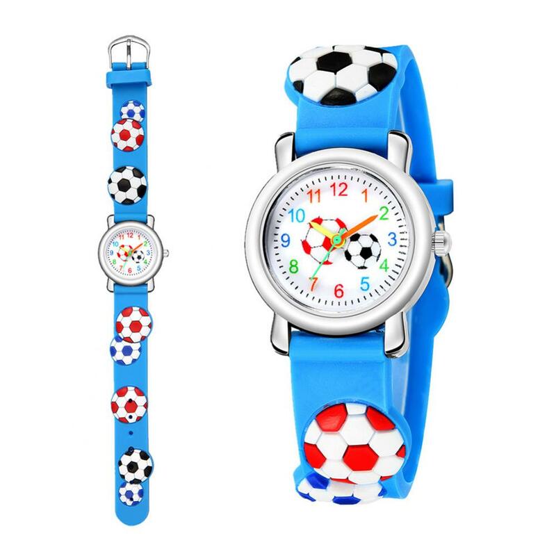 Cartoon 3D wzór piłkarski zegarek dla dzieci chłopcy dziewczęta dzieci zegarek na rękę zegarek na rękę zegarek kwarcowy Student zegar prezent