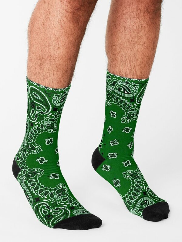 Зеленые мужские хлопковые носки с банданами, высококачественные профессиональные Дизайнерские мужские носки для бега, женские