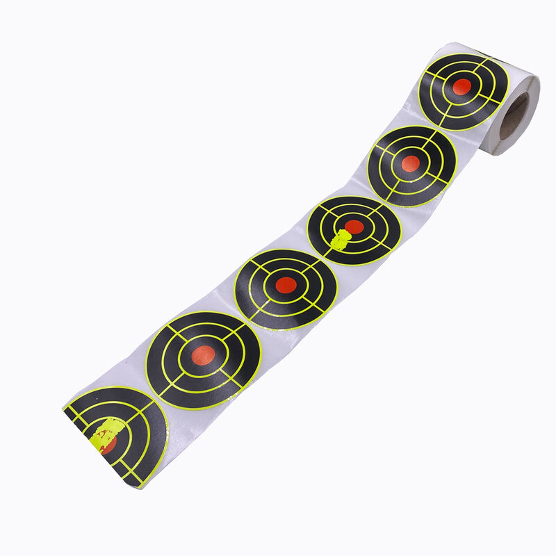 Pegatina autoadhesiva para salpicaduras, 100/200 unidades por rollo, 7,50 cm, reactiva (Impacto de colores), objetivo (ojos de Toro)