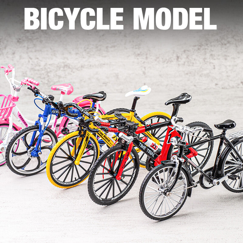 1:8 nuovo mini modello in lega di bicicletta pressofuso dito in metallo Mountain bike simulazione da corsa giocattoli da collezione per adulti per regali per bambini