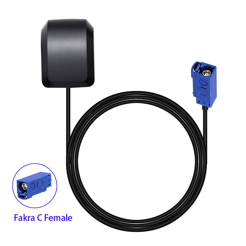 Vehicle Waterproof Active GPS Navigation Antenna Fakra C Compatible with Ford GM Jeep Cadillac BMW  Benz Car Truck SUV Head Unit