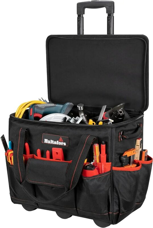 MEDtafors-Sac à outils à roulettes HT5572, équipement de travail, 16 poches, outil balistique en polyester, roues filetées RapDuty