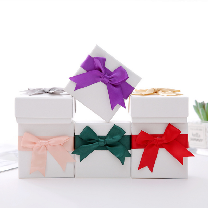 Kotak Perhiasan untuk Pertunangan Cincin Anting Kalung Gelang Ikatan Simpul Kotak Hadiah Kemasan Kotak Kertas Kraft Tampilan Kotak Organizer Acce