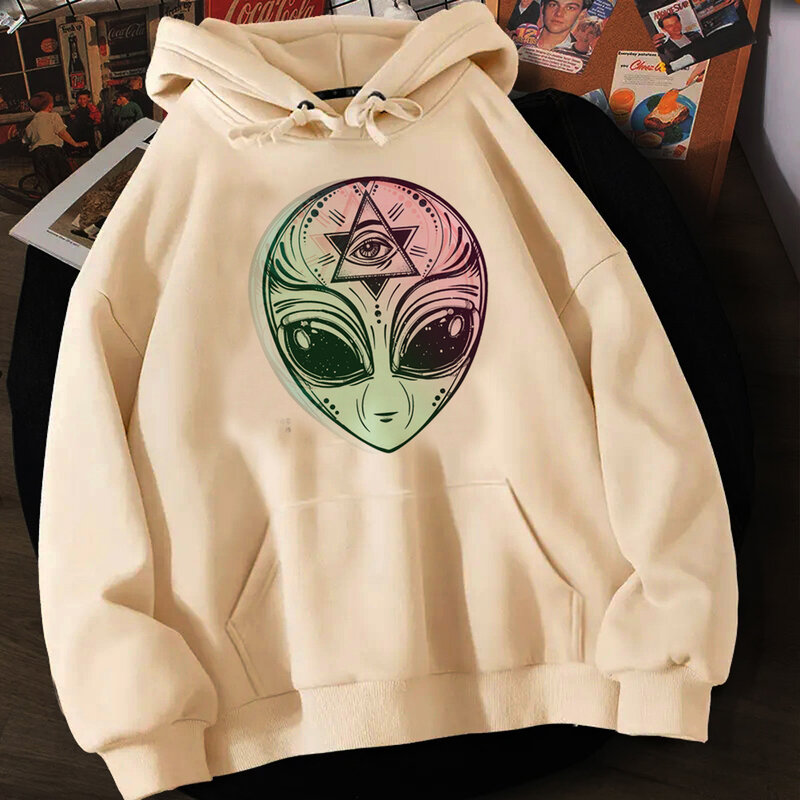 alien hoodies women japanese harajuku y2k aesthetic clothing Hood women Winter clothing