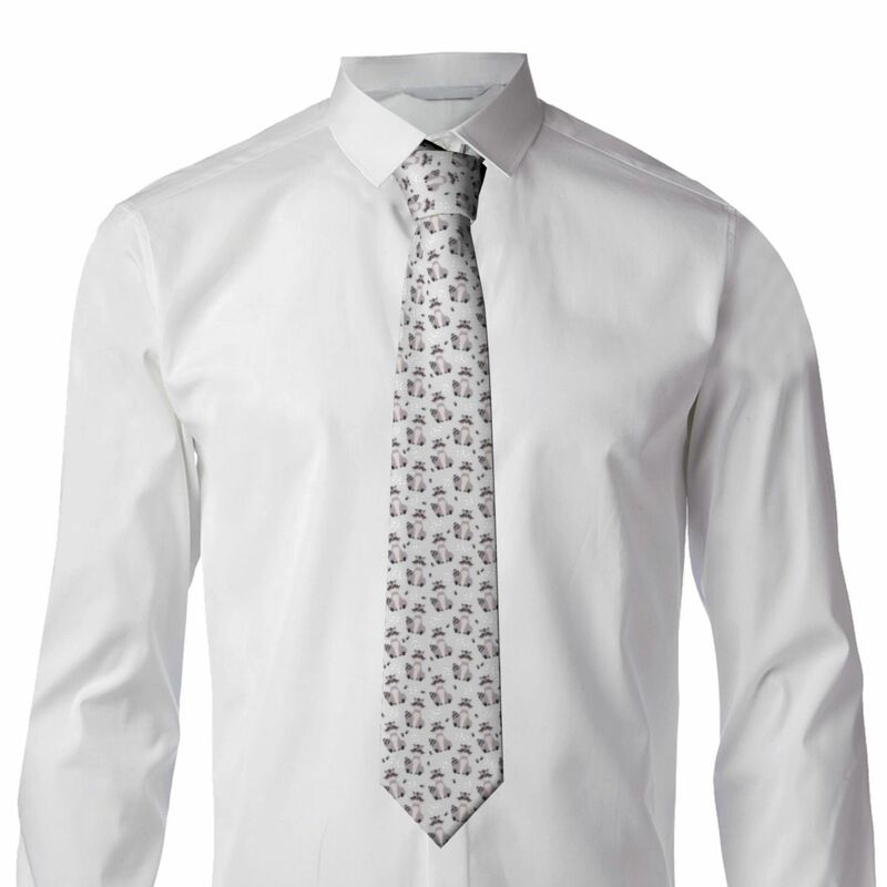 Gravatas de guaxinim masculino, gola estreita, fina, casual, clássico, magro, acessórios, presente