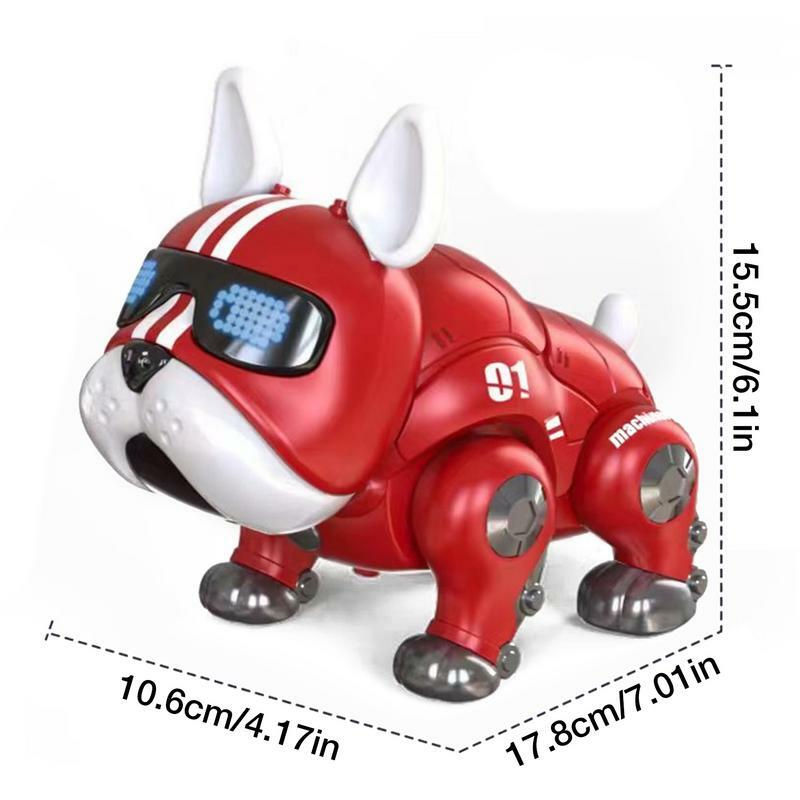 Mainan Robot anjing untuk anak-anak, mainan anjing yang berjalan dan menari bebas bergerak Robot menari hewan elektronik untuk anak laki-laki dan perempuan dewasa