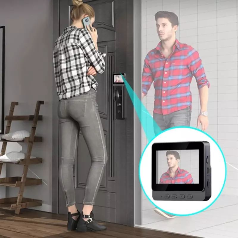 Deurbel Video Intercom Camera Inteligente Draadloze Deur Bel Nachtzicht 4.3Inch Scherm Voor Beveiliging Smart Home Appartement