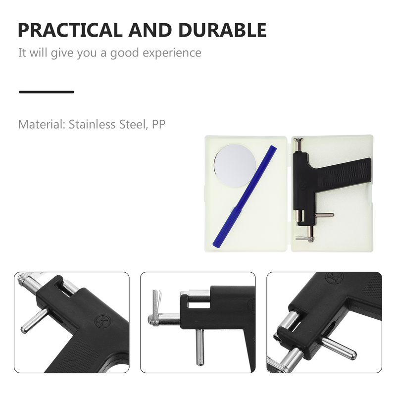 Kit de piercing portable en acier inoxydable, outil d'oreille, piercing, corps, nombril, perforateur, machine à poinçonner