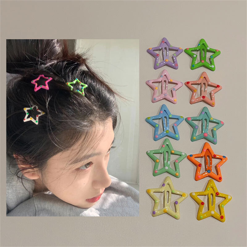 Y2k ästhetische schöne Pentagramm Stern Bobby Pin für Frauen süße niedlichen Charme Trend Haars pange Harajuku Mode Haarschmuck Geschenke