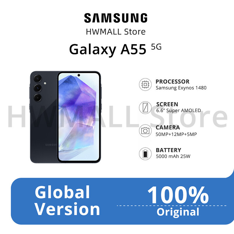 Смартфон Samsung Galaxy A55, 1480 дюйма, 50 МП, 25 Вт, 6,6 мАч