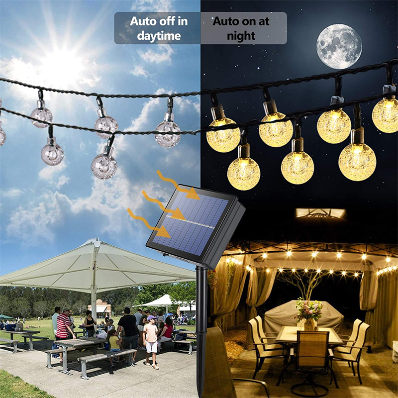 야외 LED 태양광 요정 조명, 방수 스트링 램프, 8 가지 모드, 나무 크리스마스 장식, 파티 정원 장식, 60 LED, 11M