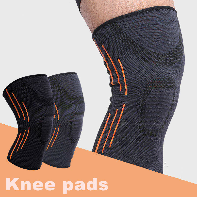 2 buah deker lutut hangat, kawat gigi pelindung sendi lengan perlindungan tempurung lutut penstabil penjepit sepak bola basket lari