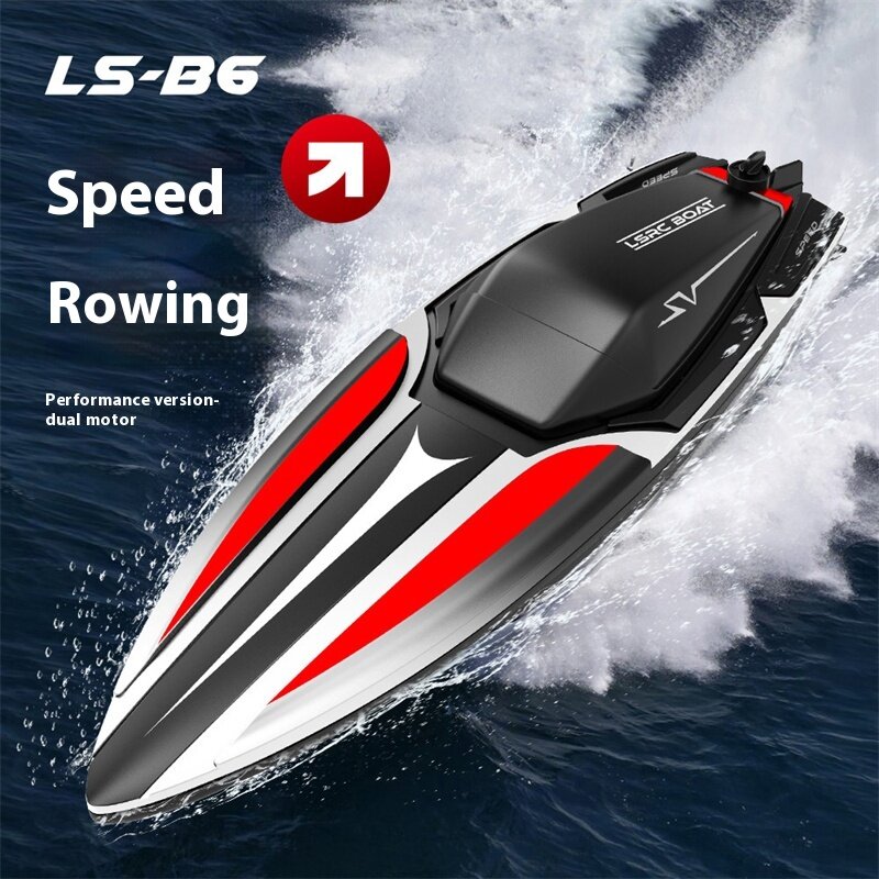 2.4grc Speedboat Model Electric Dual-Motor High-Speed Racing Wireless Waterproof Remote Control Boat Simulation Ship ToyChildren